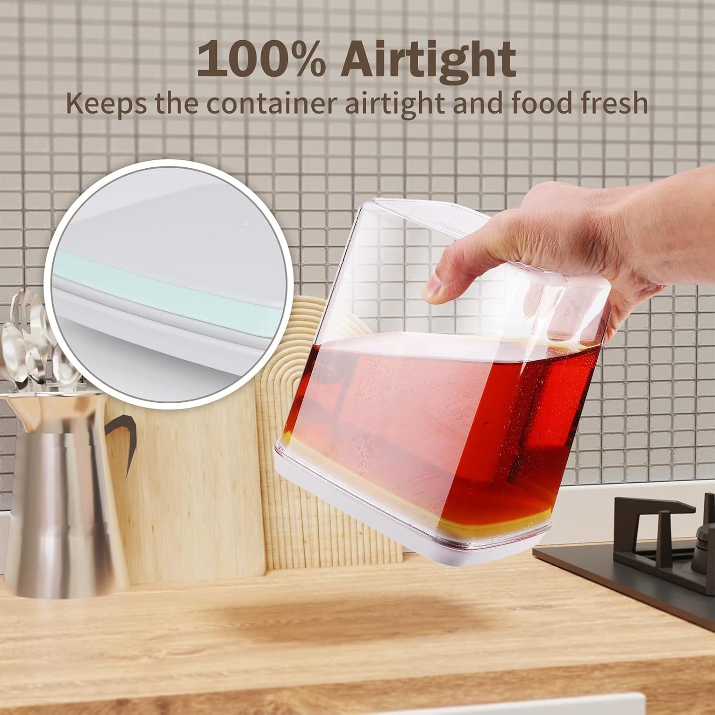 Pop Airtight Food Storage Containers Set with Lids