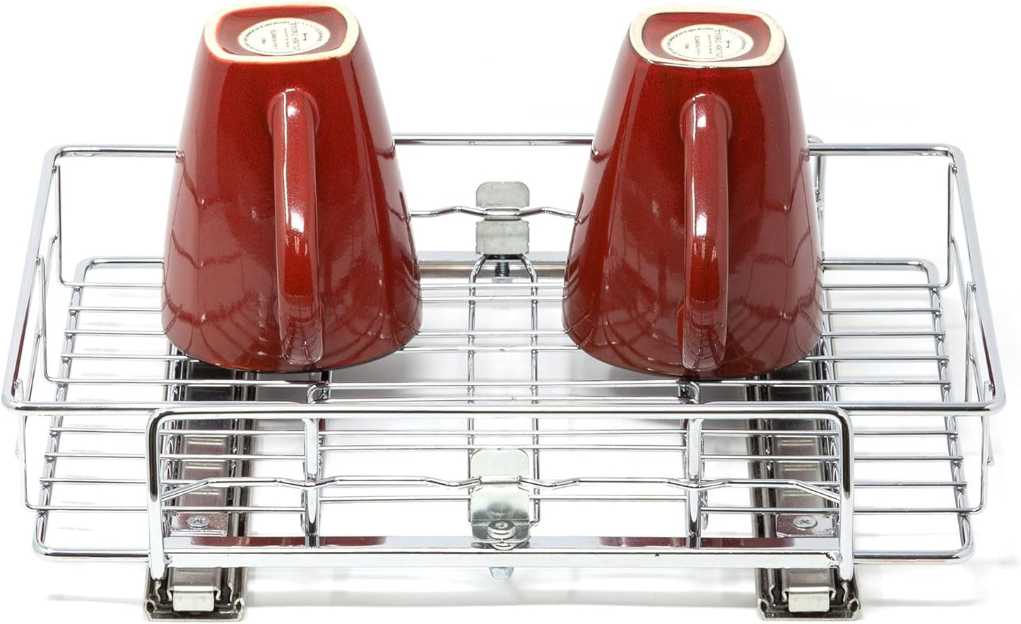2 Pack Kitchen or Bathroom Chrome Plated Steel Sliding Pullout Drawer and Cabinet Organizer