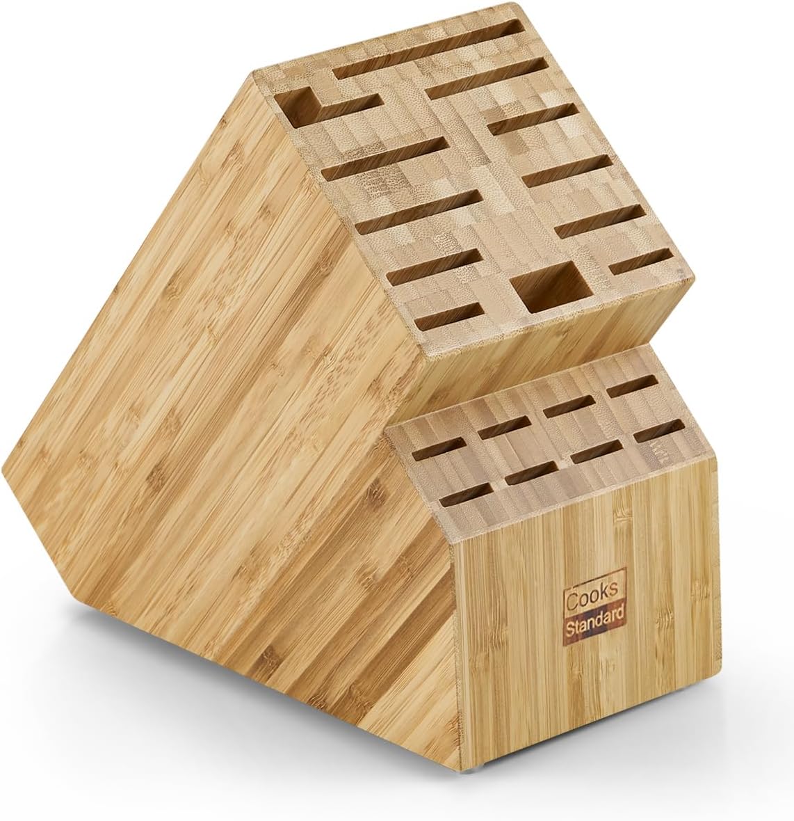 Bamboo Knife Storage Block without Knives