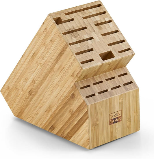 Bamboo Knife Storage Block without Knives