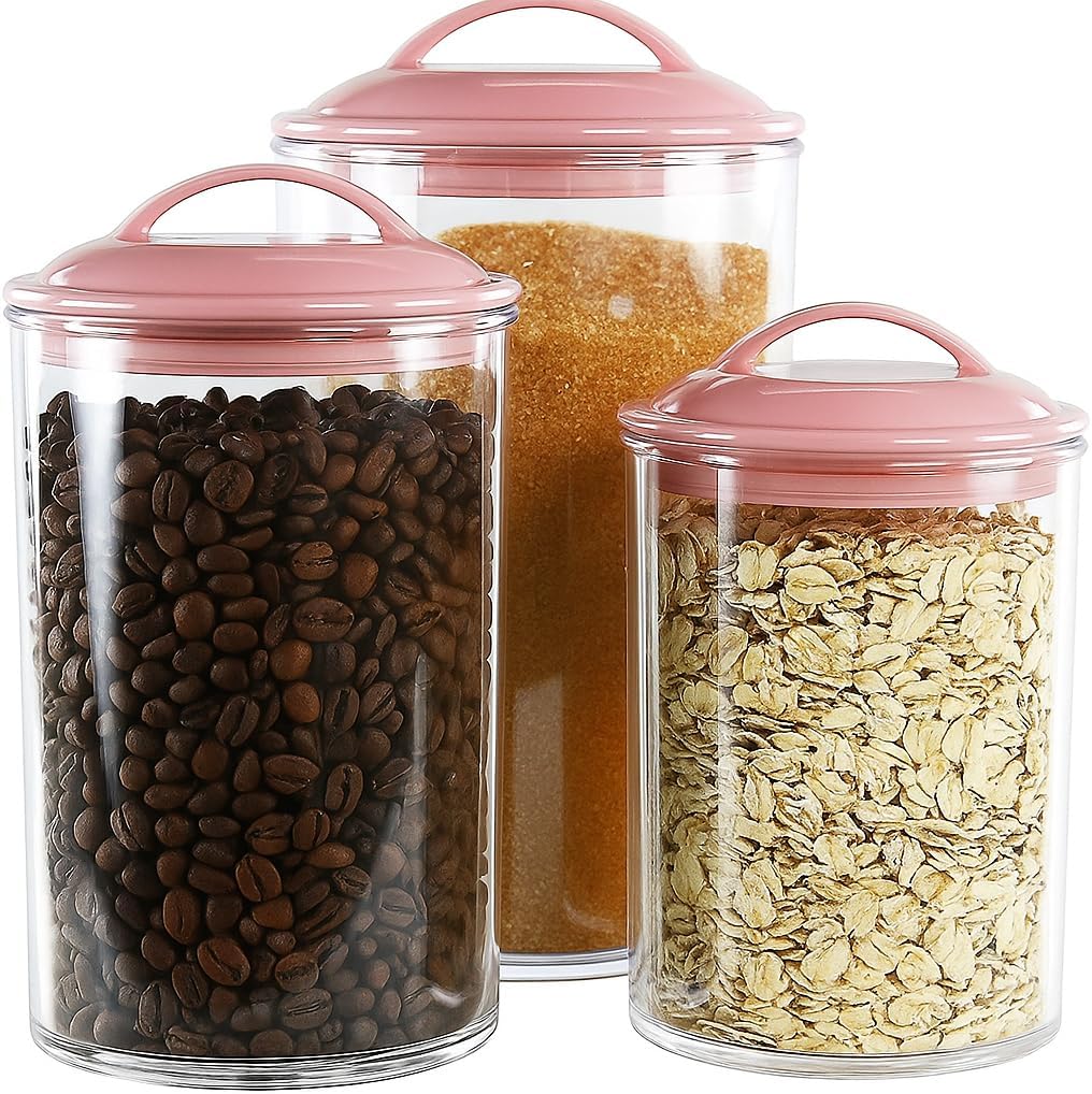 Food Storage Containers, BPA Free Airtight Canisters for Cereal, Pasta, Sugar, Coffee, Flour