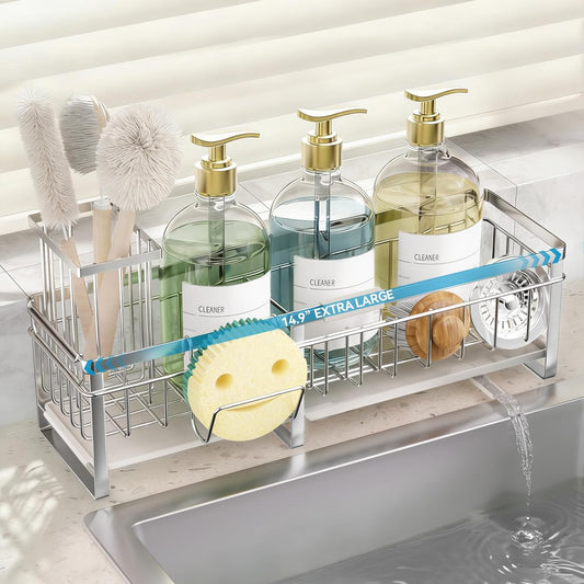 Extra Large Extendable Sponge Holder for Kitchen Sink