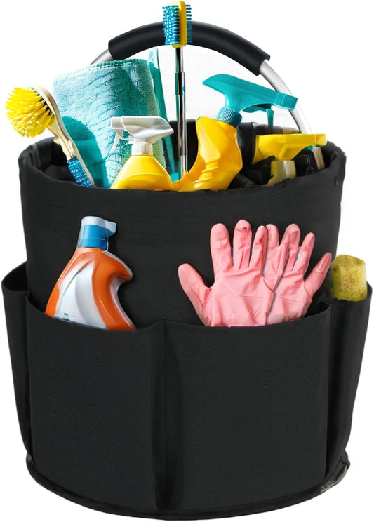 Cleaning Caddy with Handle, Cleaning Products Organiser, 17L Foldable Storage Basket