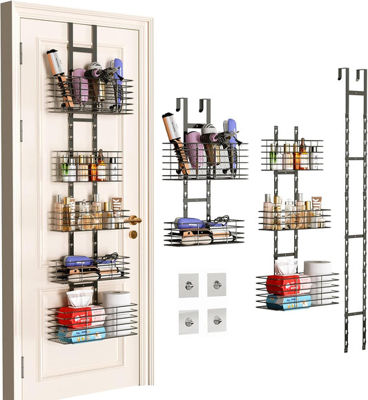 5-Tier Over The Door Organizer Bathroom - Hair Dryer Holder