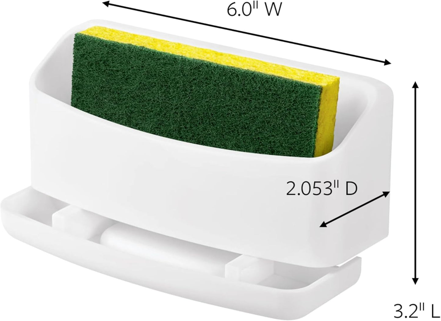 Under Sink Sponge Caddy, Total 2 Sponge Holders with 8 Strips, 2 Pack of 1 Caddy