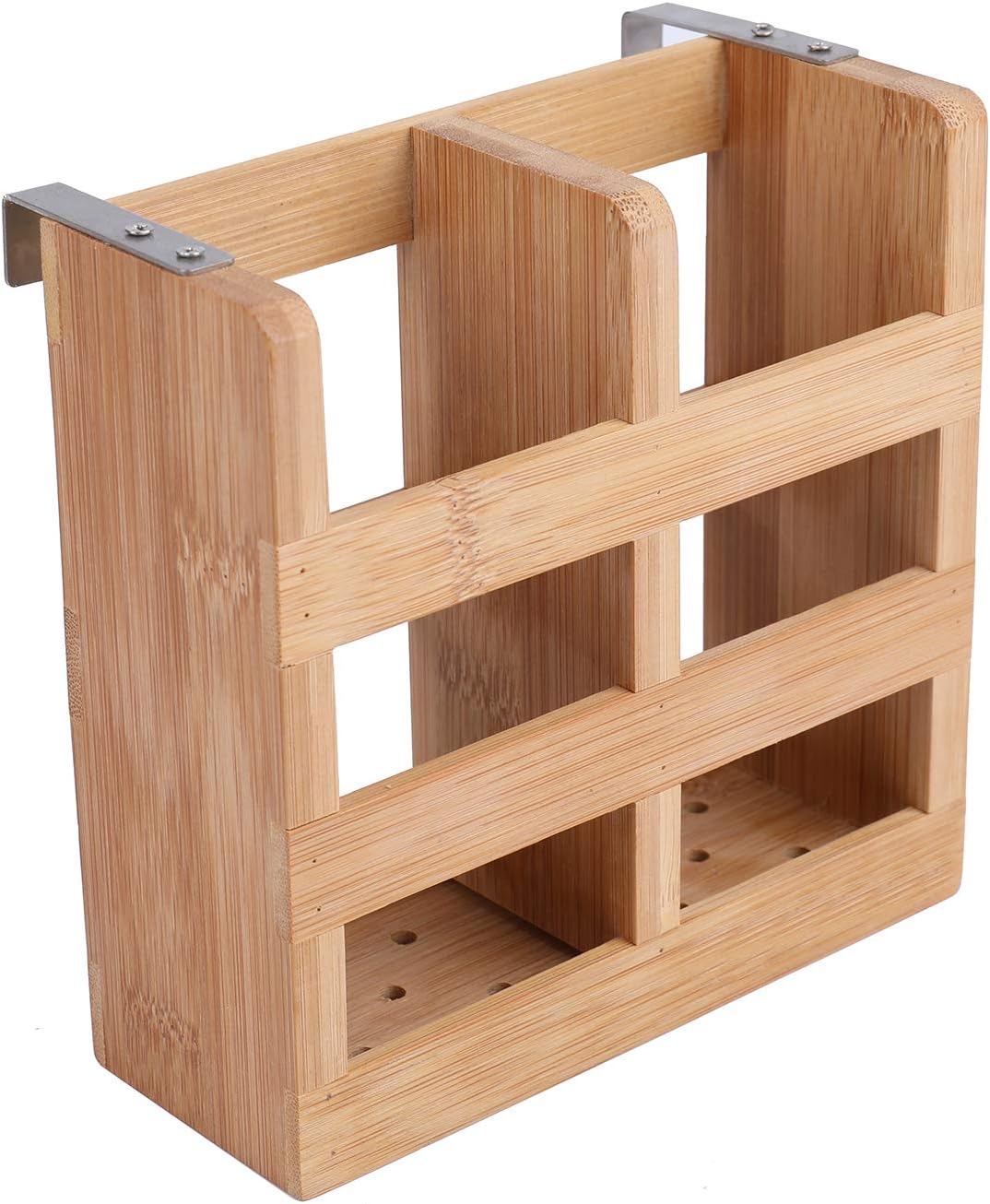 Bamboo Dish Drying Rack with Utensil Holder