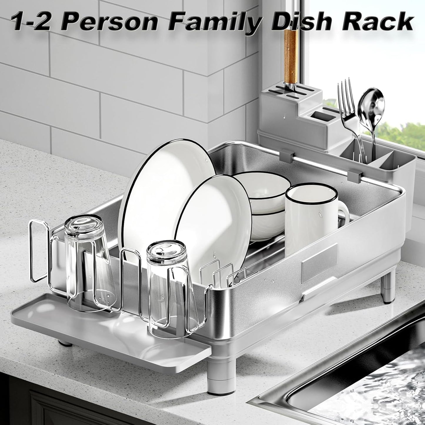 Dish Drying Rack, 304 Stainless Steel Dish Racks for Kitchen Counter