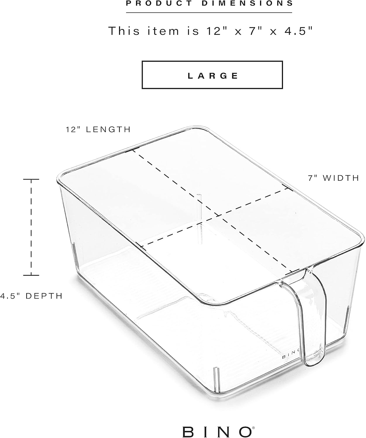 L Plastic Storage Bins l THE HOLDER COLLECTION l 4-Pack