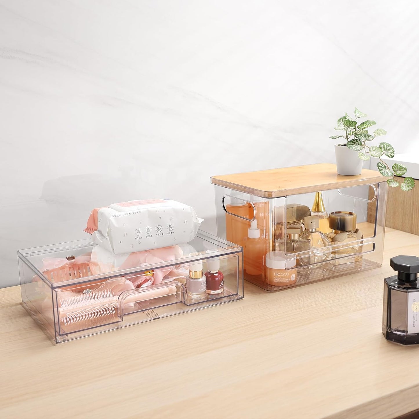 2Pcs Trash Bag Holder Under Sink Stackable Storage