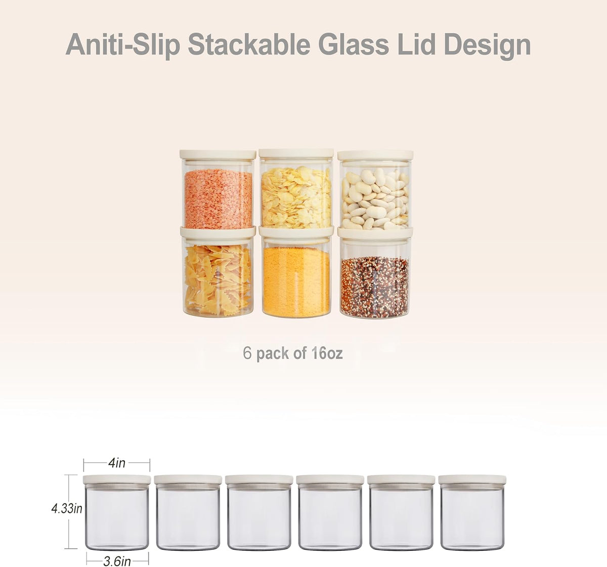 Urban Green Glass Food Storage Jar with Glass Lid