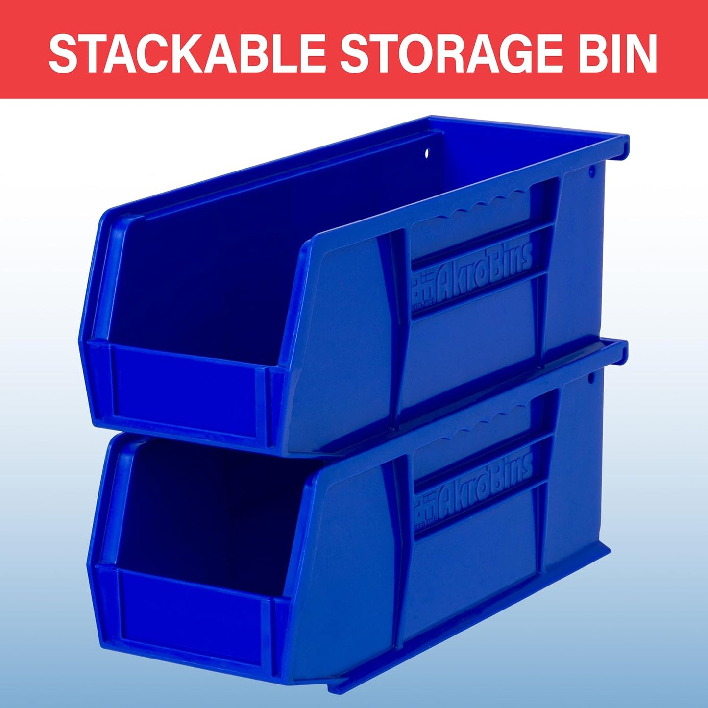 30224 AkroBins Plastic Storage Bins, Space-Saving Stackable Bins for Garage, Pantry