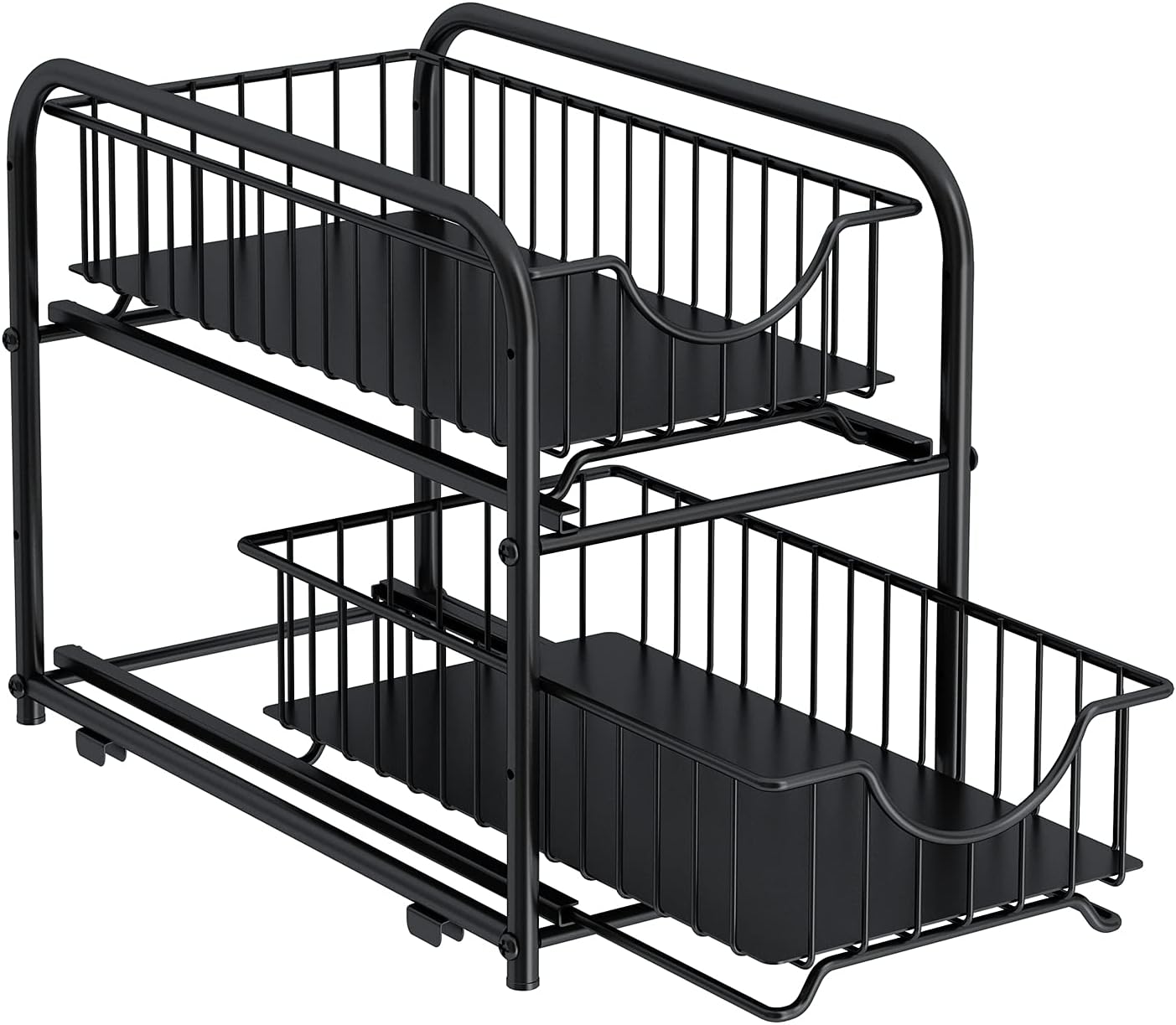 Pull-out Cabinet Organizer, Stackable 2-tier Under Sink Rack
