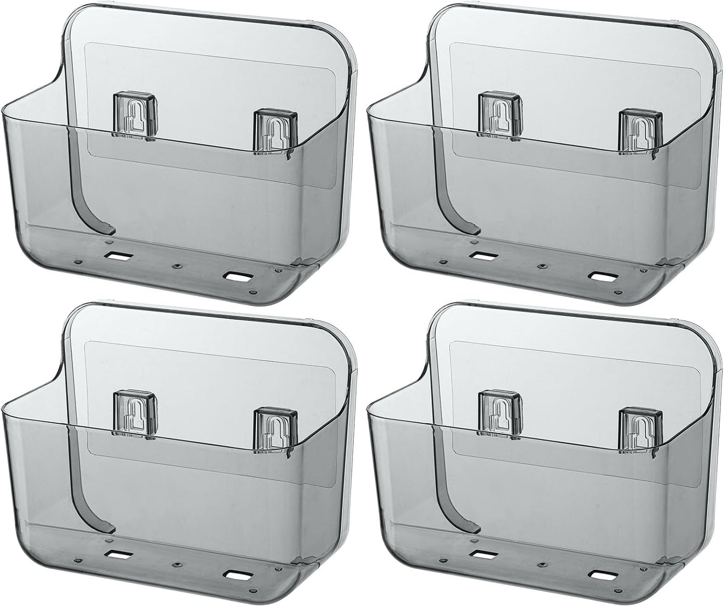 4 Pack Adhesive Kitchen Cabinet Door Organizer, Compact Pantry Organizers and Storage Box