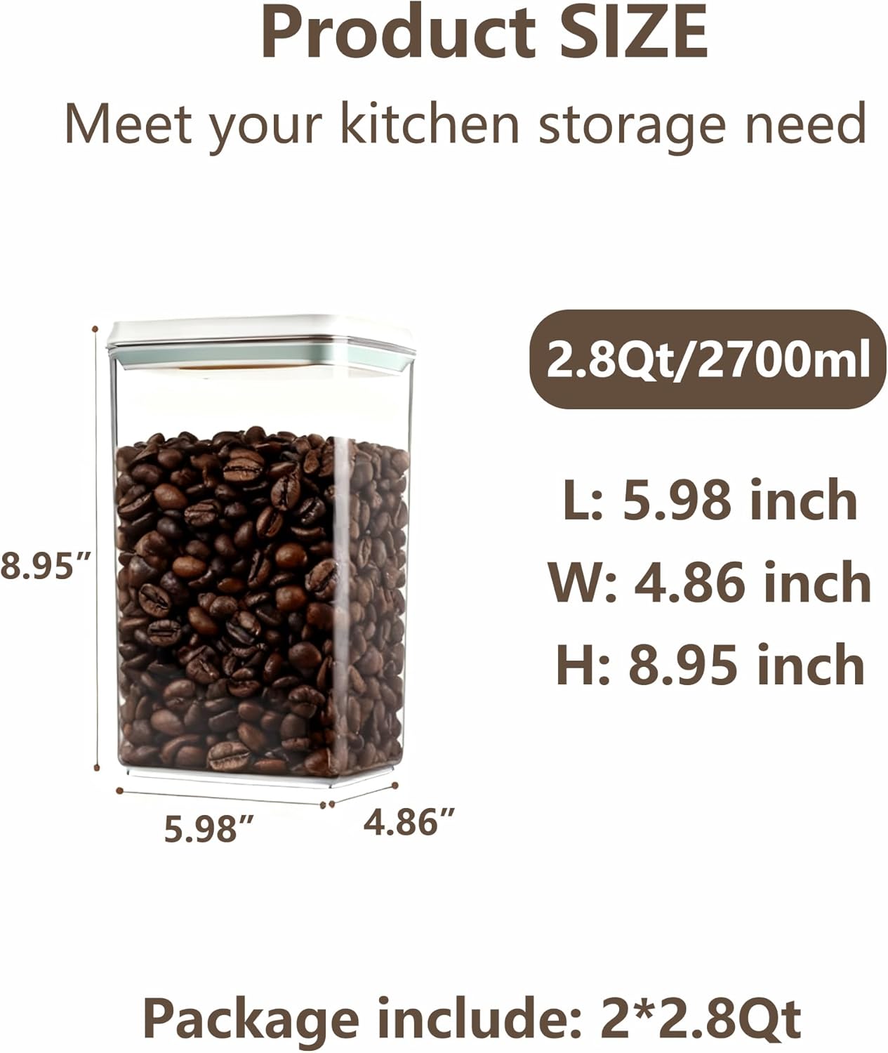 Pop Food Storage Containers Set Large Airtight Food Storage Containers with Pop Lids