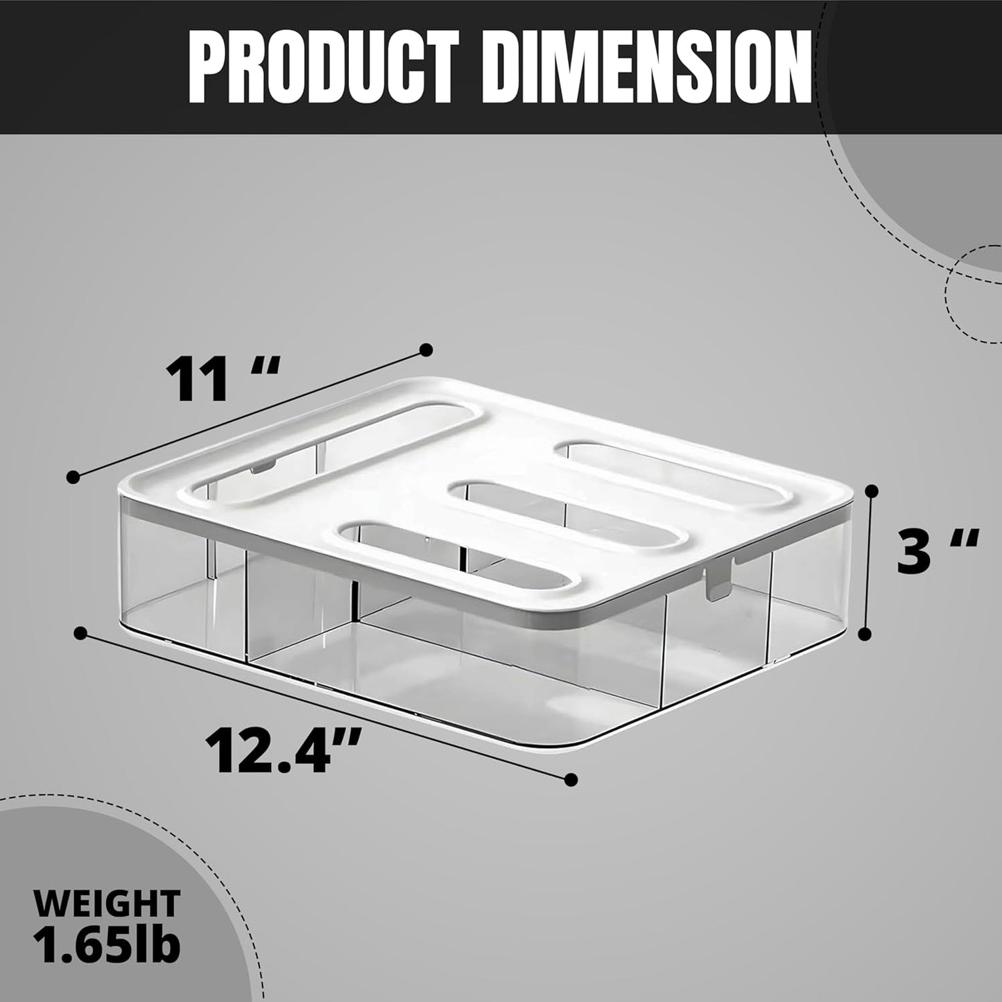 4 IN 1 Food Storge Bag Organizer for Kitchen Drawer, 4-Slot
