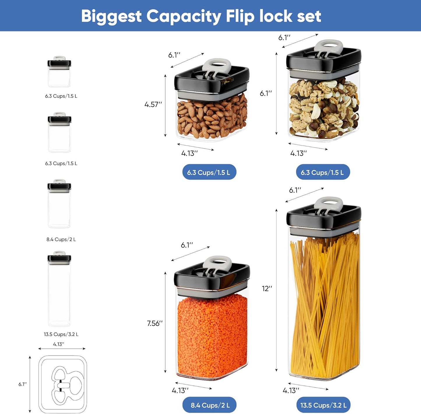 Airtight Food Storage Containers Set for Home Organization