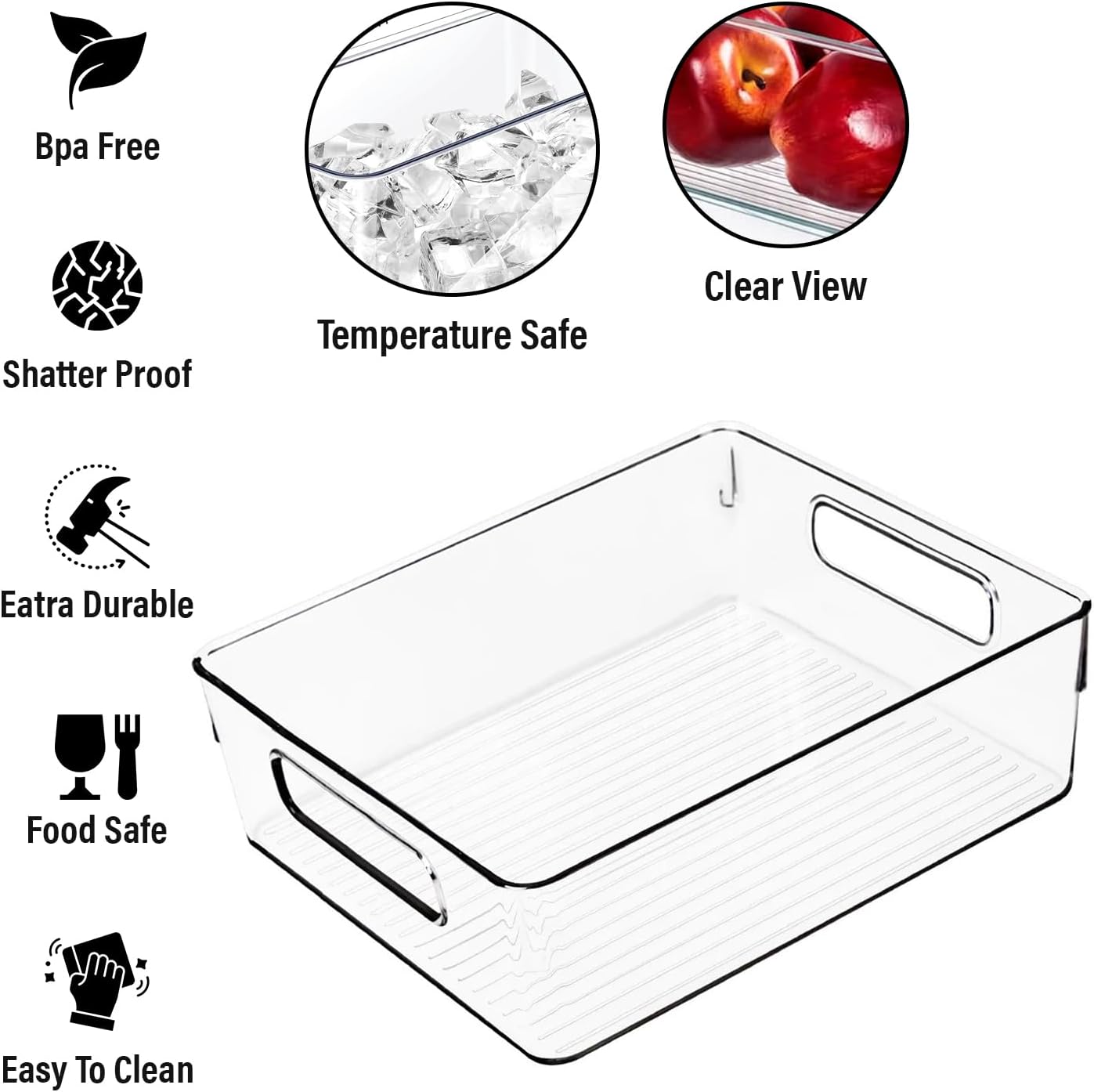 Clear Plastic Storage Bins, Pantry Organizers and Storage