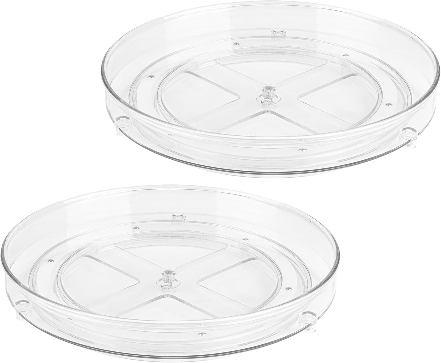 Lazy Susan Organizer for Cabinet, 9 Inch Clear Acrylic Turntable – Rotating Spice Rack, Pantry