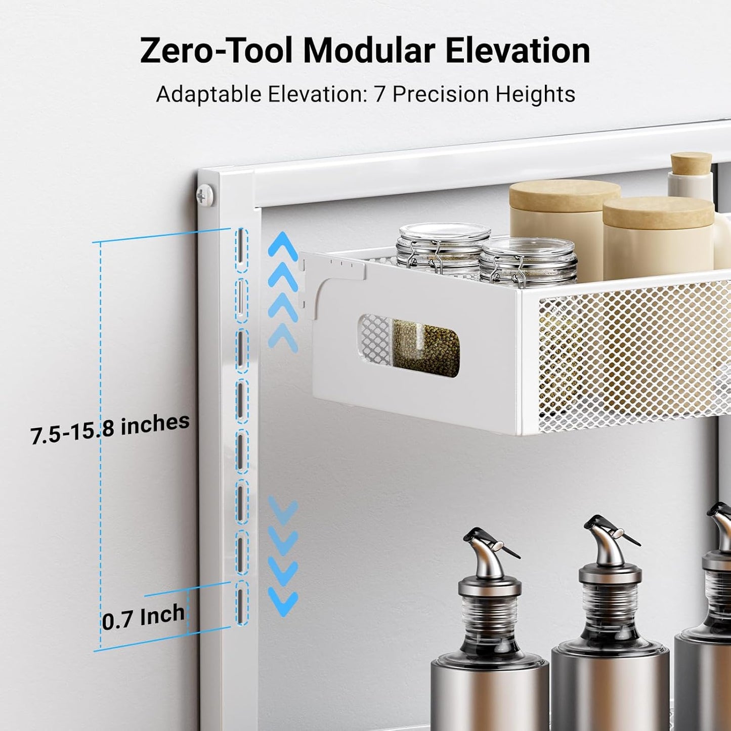 Pull-out Under Kitchen Sink Organizer, Metal Functional Under Sink Organizer