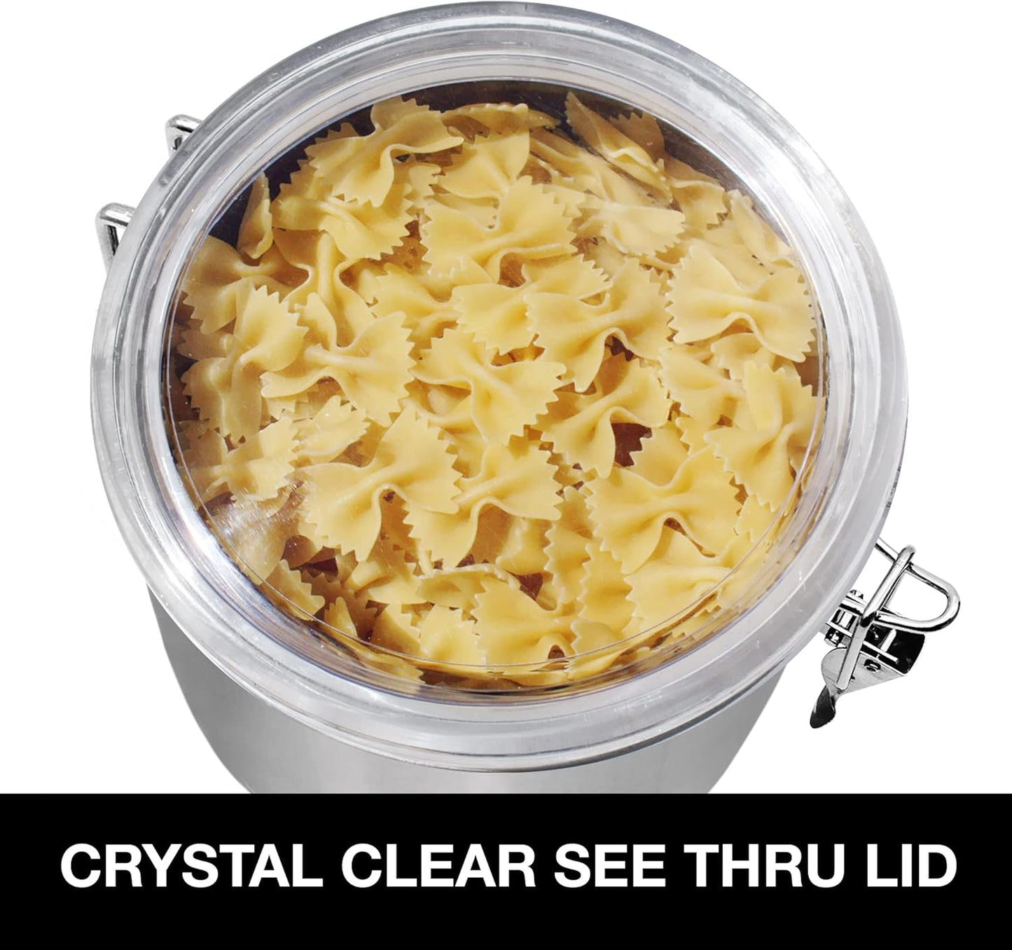 Stainless Steel Kitchen Canister 152 fl oz - Airtight Clamp Lid