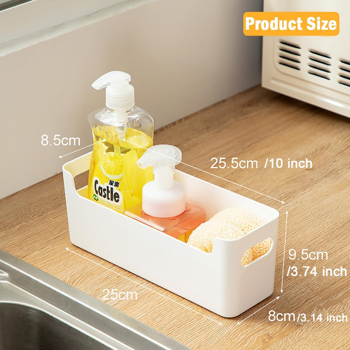 2 Pack Cabinet Organizer Storage, Adhesive Over Cabinet Door Organizer