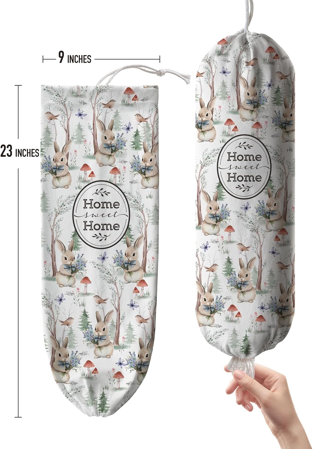 Rabbit Plastic Bag Holder,Grocery Bags Storage Organizer Keeper Dispenser for Kitchen Extra Large