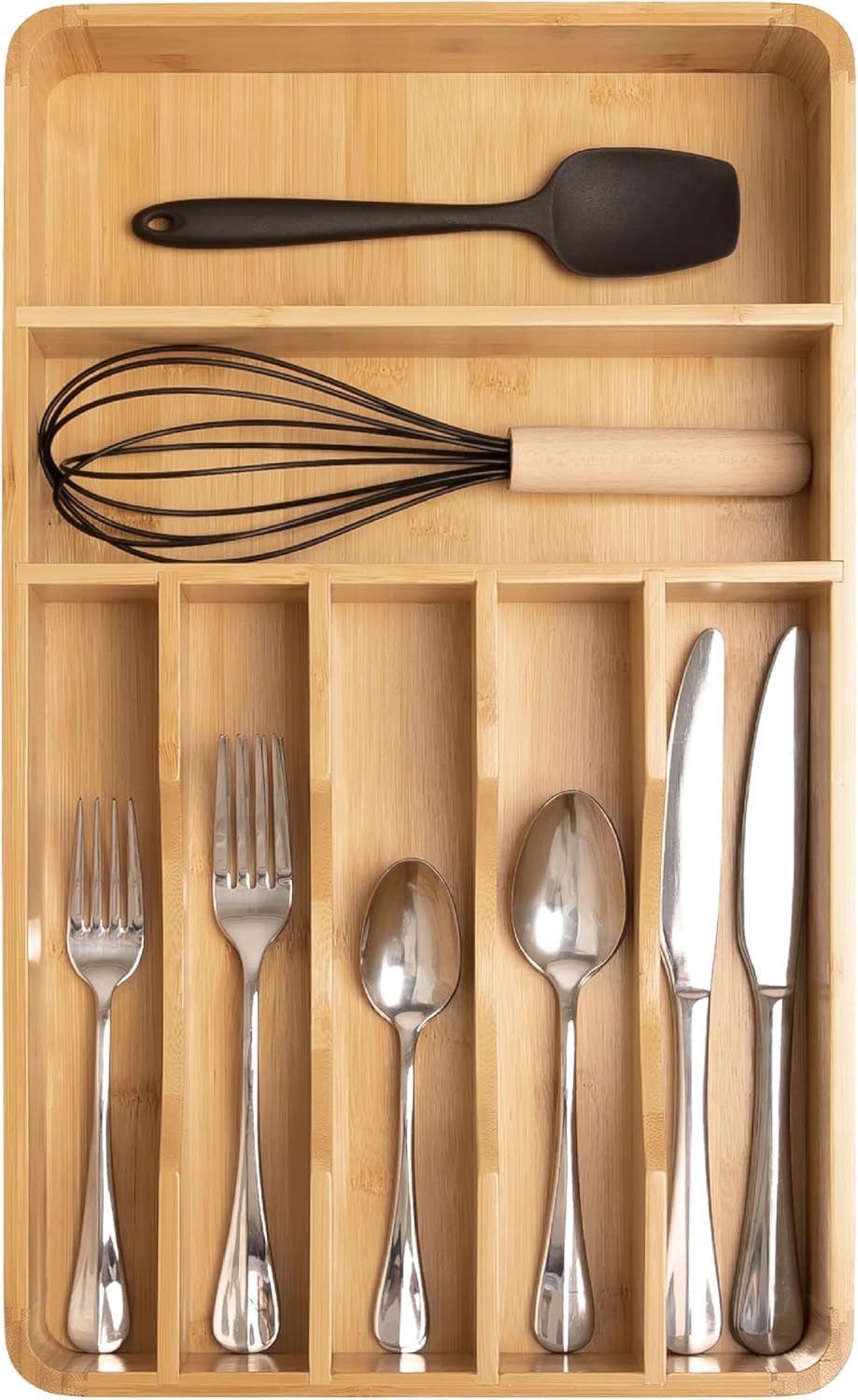 Silverware Organizer - Cutlery, Flatware, and Utensil Holder for Kitchen Drawers