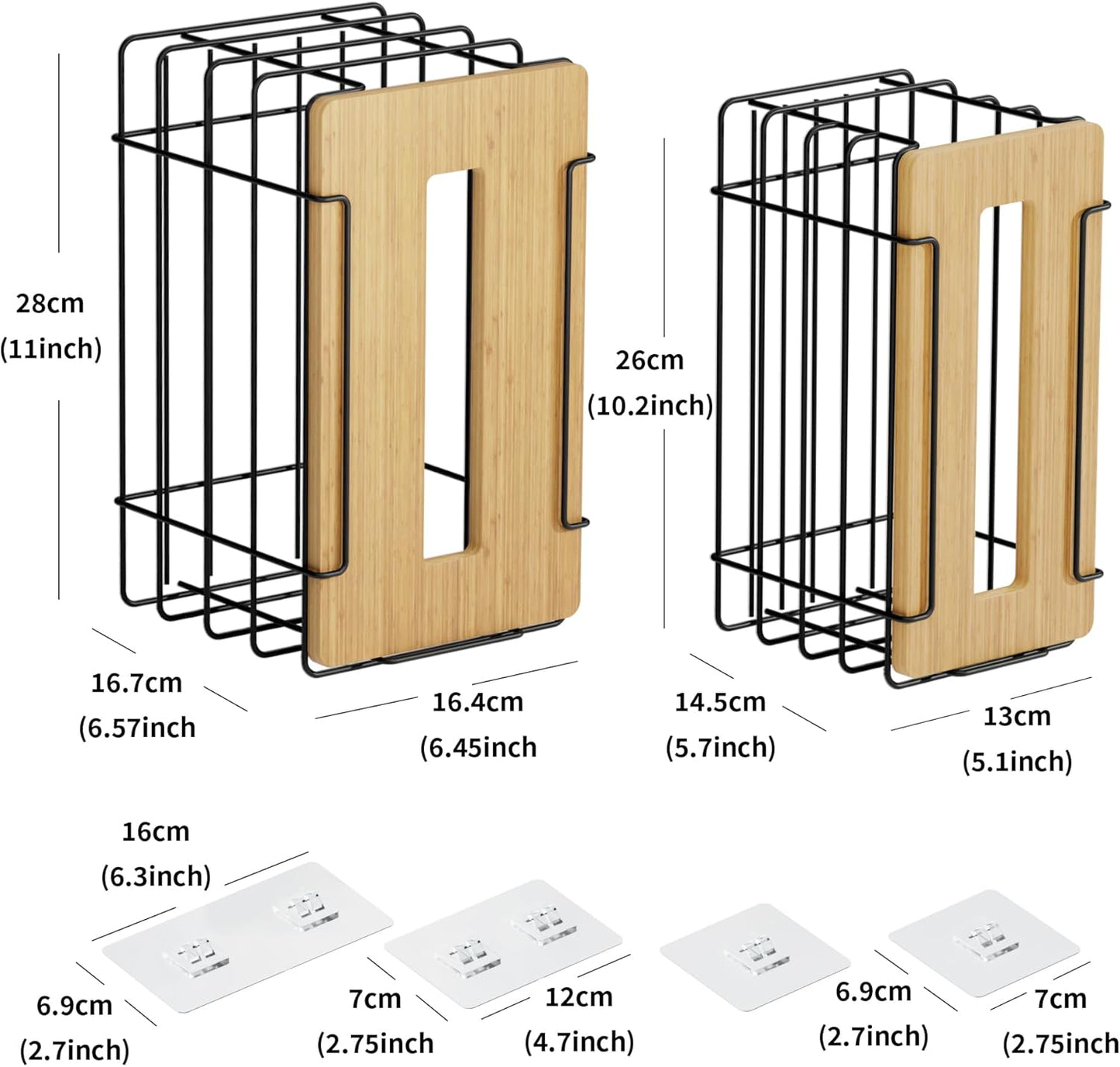 2 Pack Grocery Bag Holder for Plastic Bags