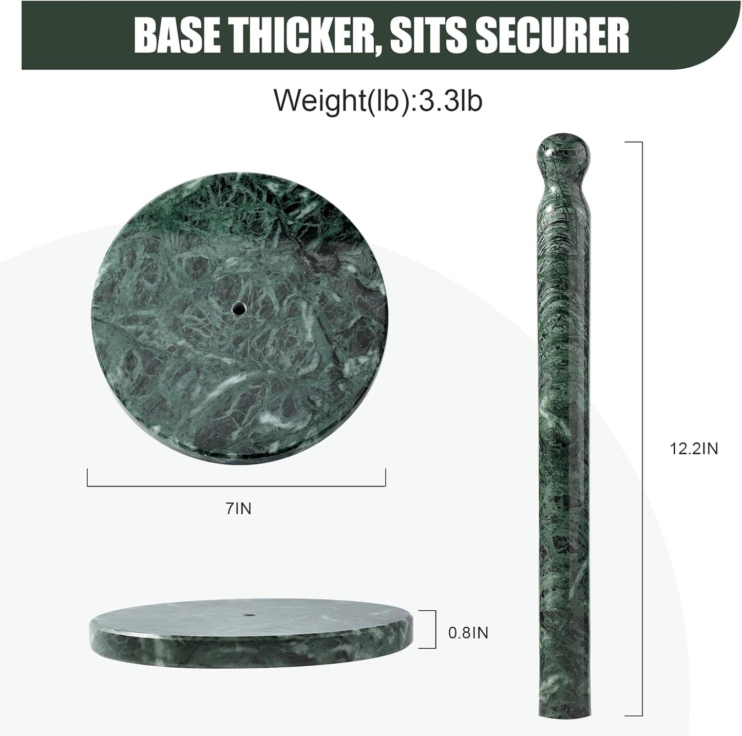 Italian Natural Marble Paper Towel Holder Countertop
