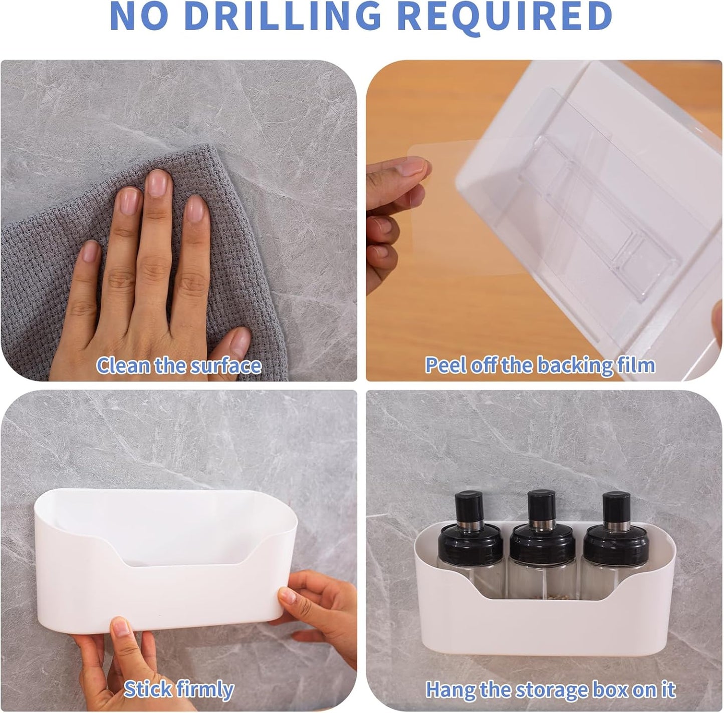 2 Pack Lid Organizers Inside Cabinet, No Drilling Adhesive Over Door Organizer