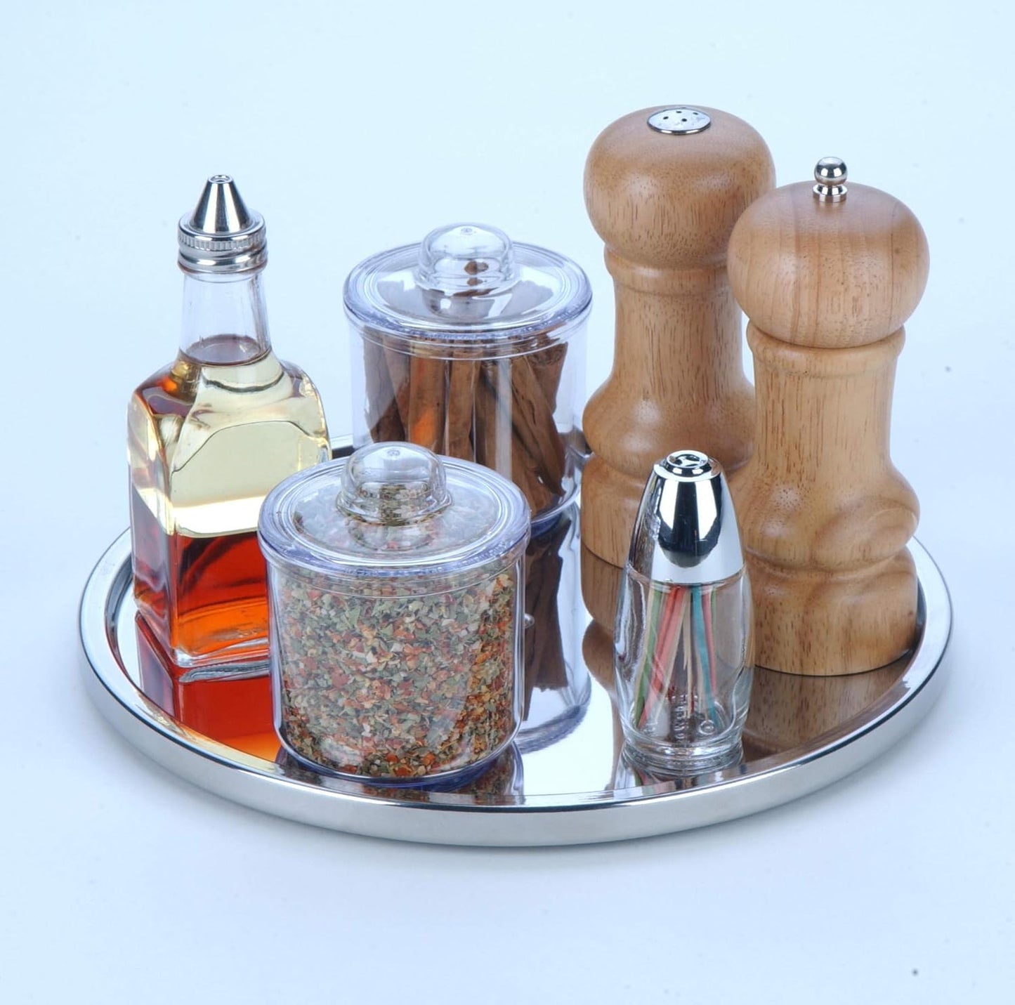 Dial Industries Lazy Susan Stainless Steel Turntable Organizer for Pantry, Cabinet, Countertop