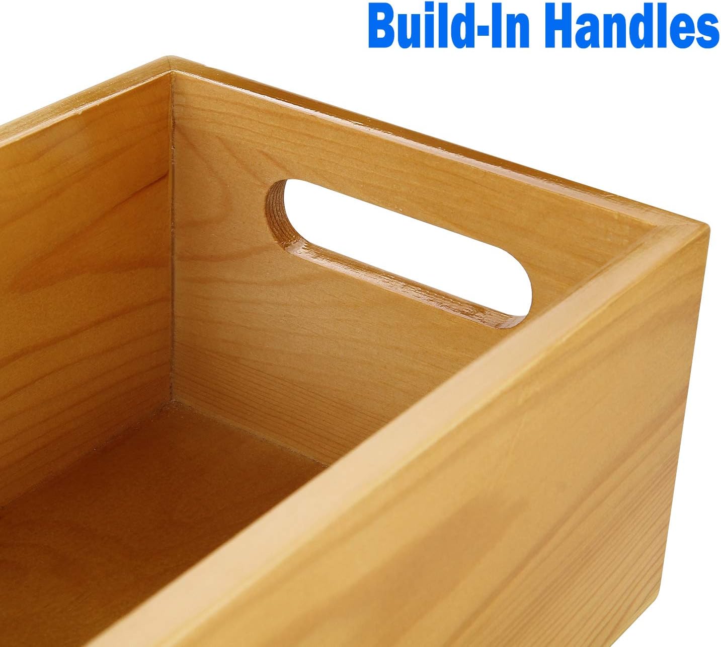 A Selected Pine Wood Organizer Open Box 4 Packs
