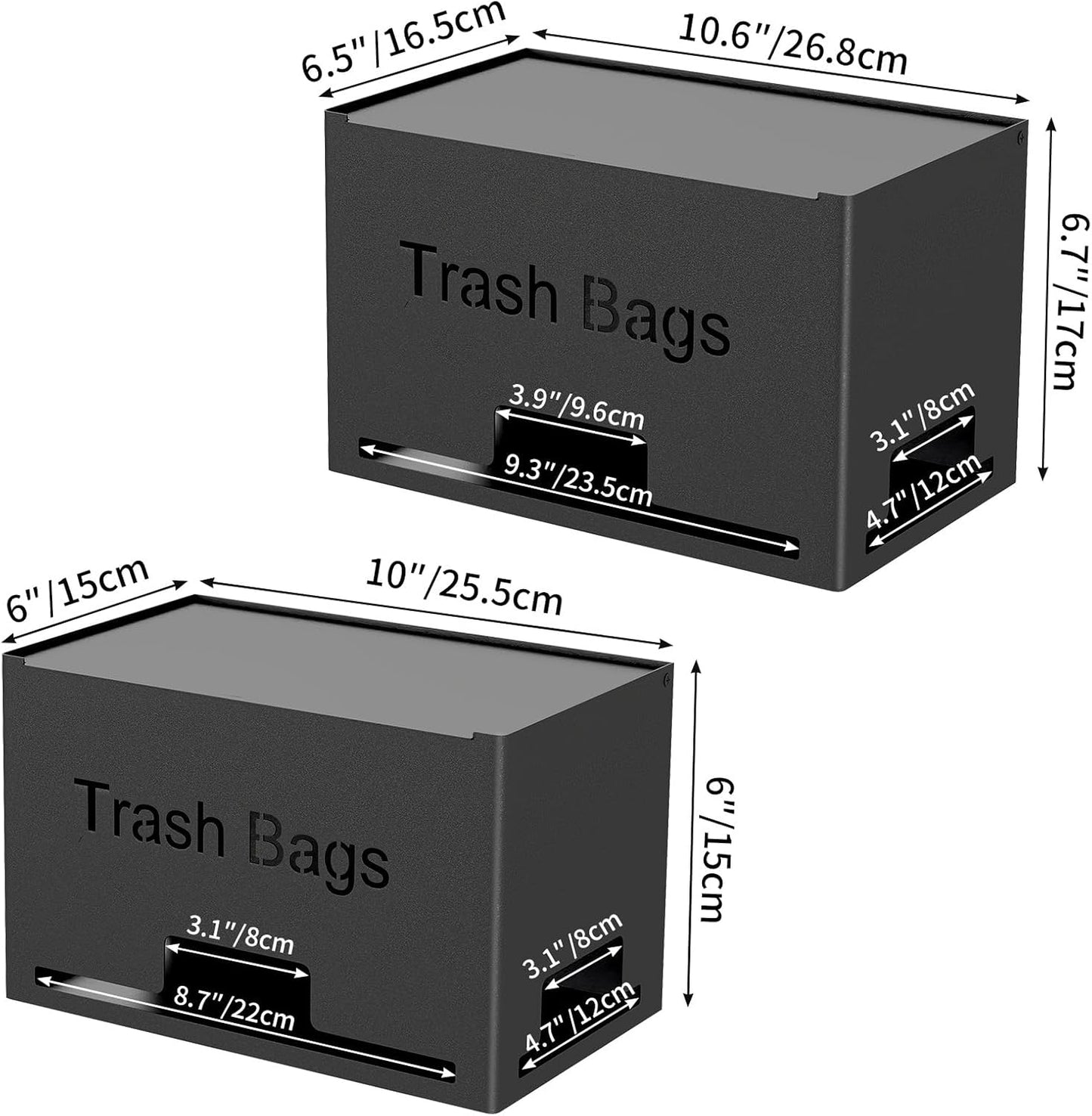 2-Pack Trash Bag Holder Dispenser, Stackable Garbage Bag Dispenser