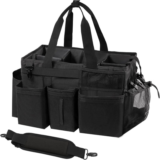 Wearable Cleaning Caddy Organizer with Handle & Shoulder Straps for Housekeepers