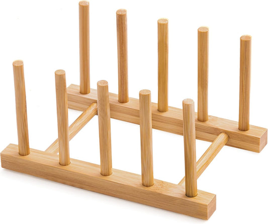 Bamboo Dish Drying Rack for Kitchen Counter and Cabinet