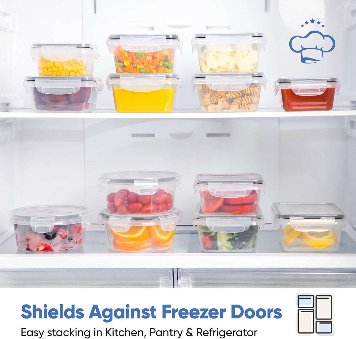 Chef's Path 32 Piece Airtight Food Storage Containers with E