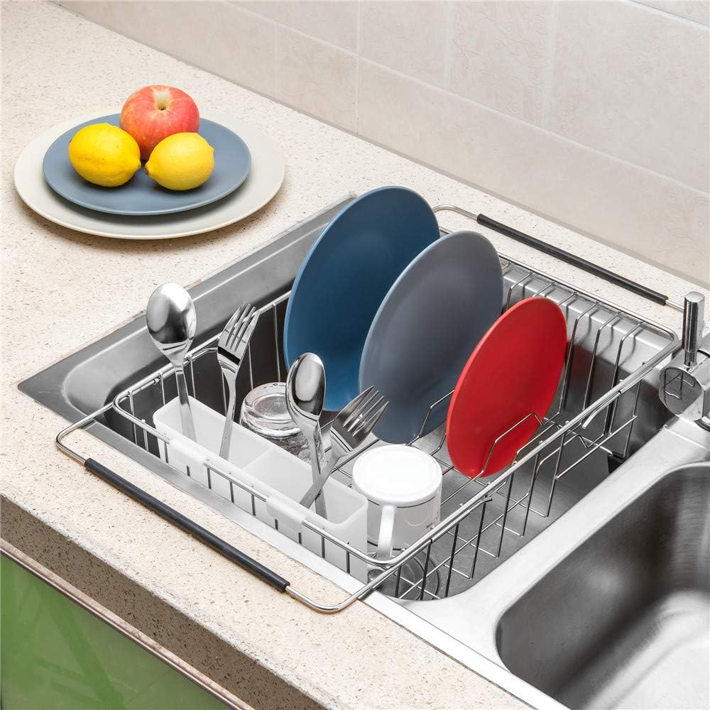 Large Expandable Dish Drying Rack Sink Dish Rack in Sink or On Counter