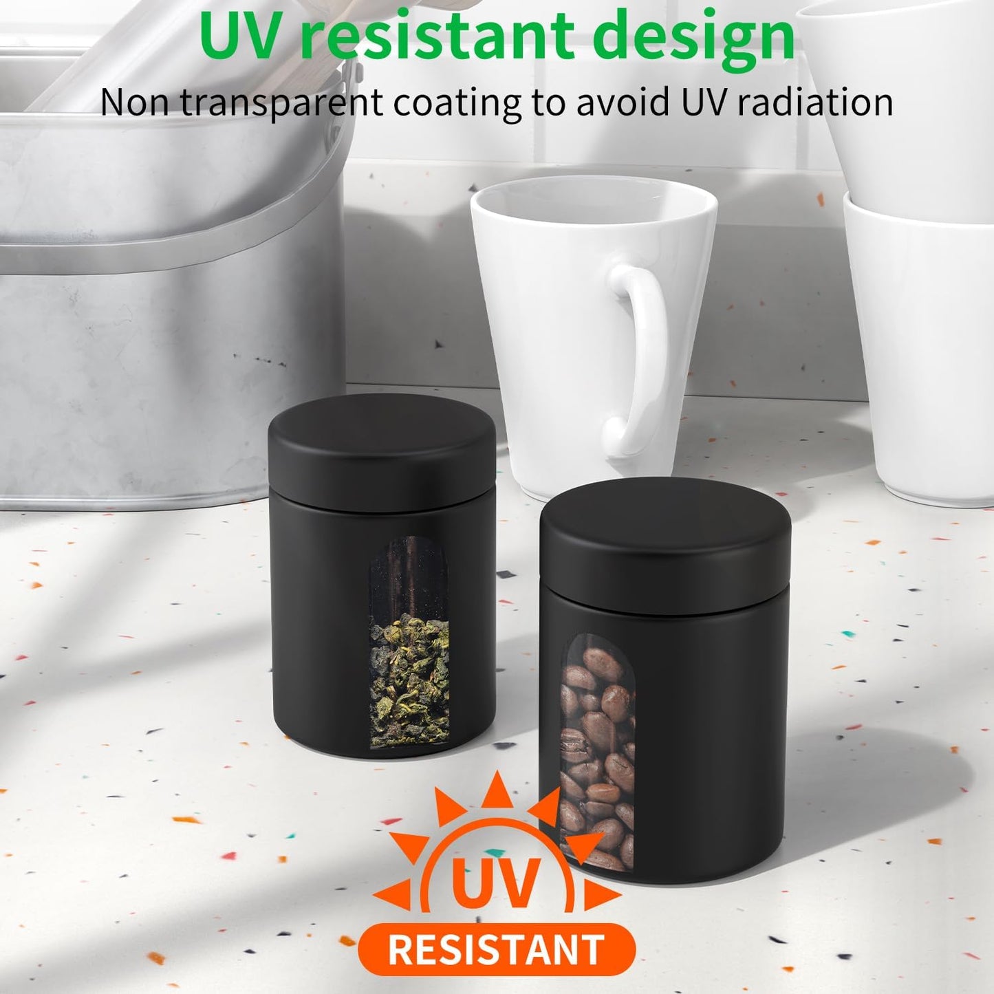 Glass Storage Jar (6 oz), 3 Pack Premium Smell Proof Visual Container with Child Resistant Cap