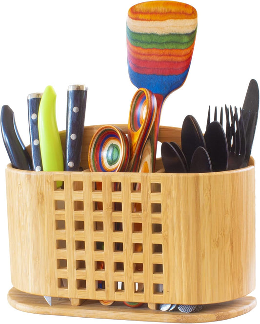 "Eco" Utensil, Flatware and Cutlery Drying Caddy for Totally Bamboo Eco Dish Drying Rack