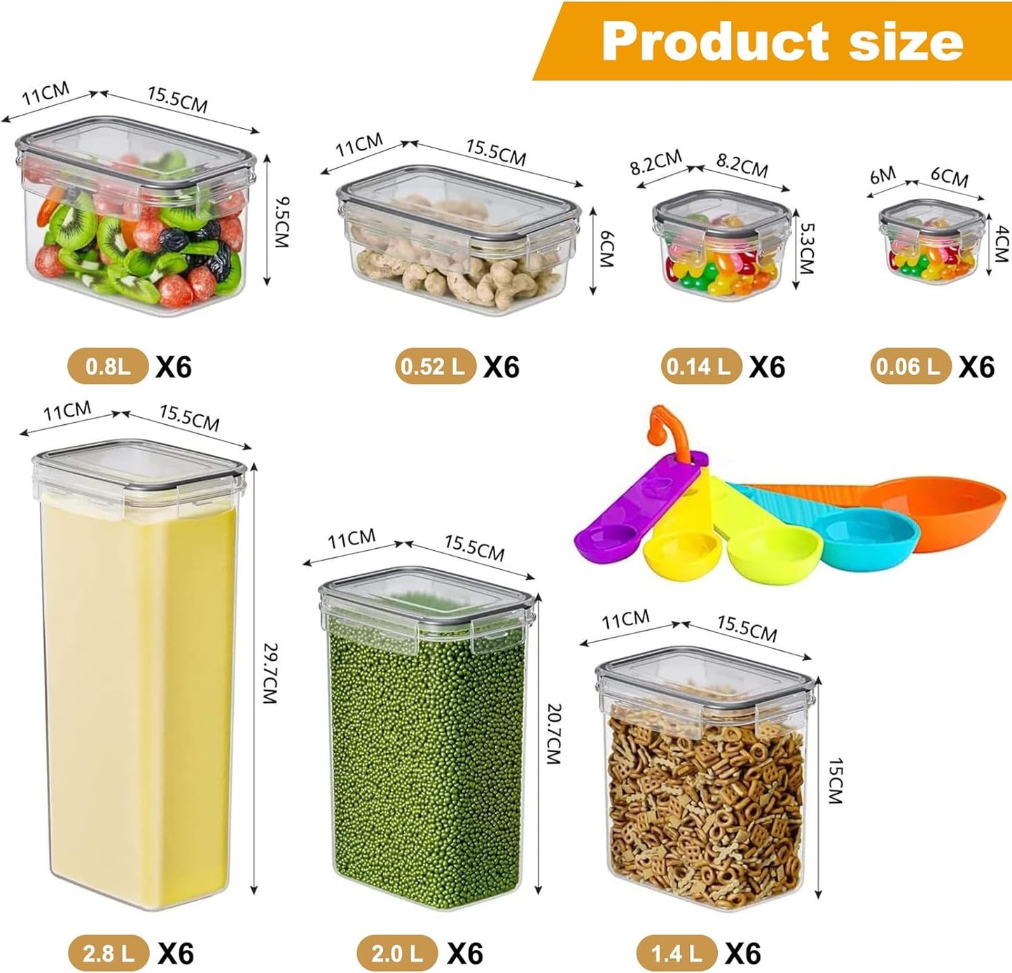Airtight Food Storage Containers with Lids