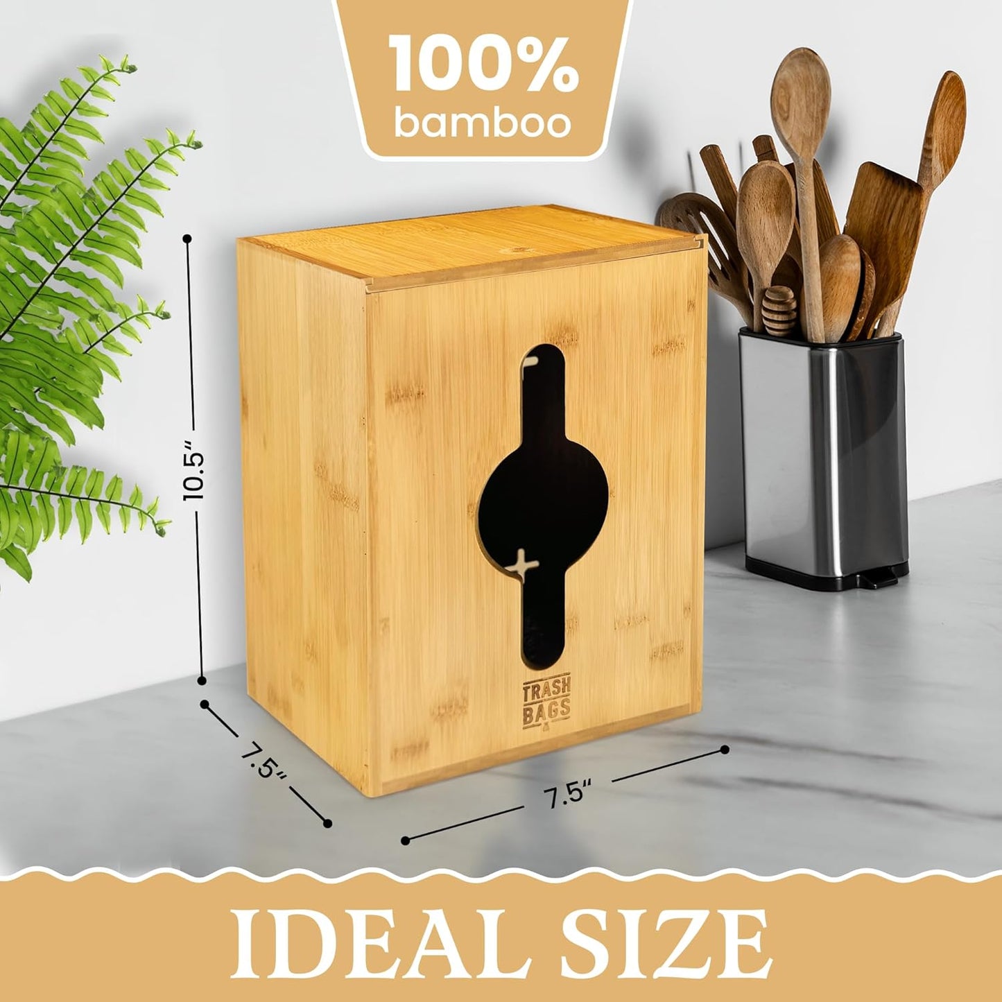 Extra Large Trash Bag Dispenser Holder, Fits 13,30,33 Gallon & Large Rolls