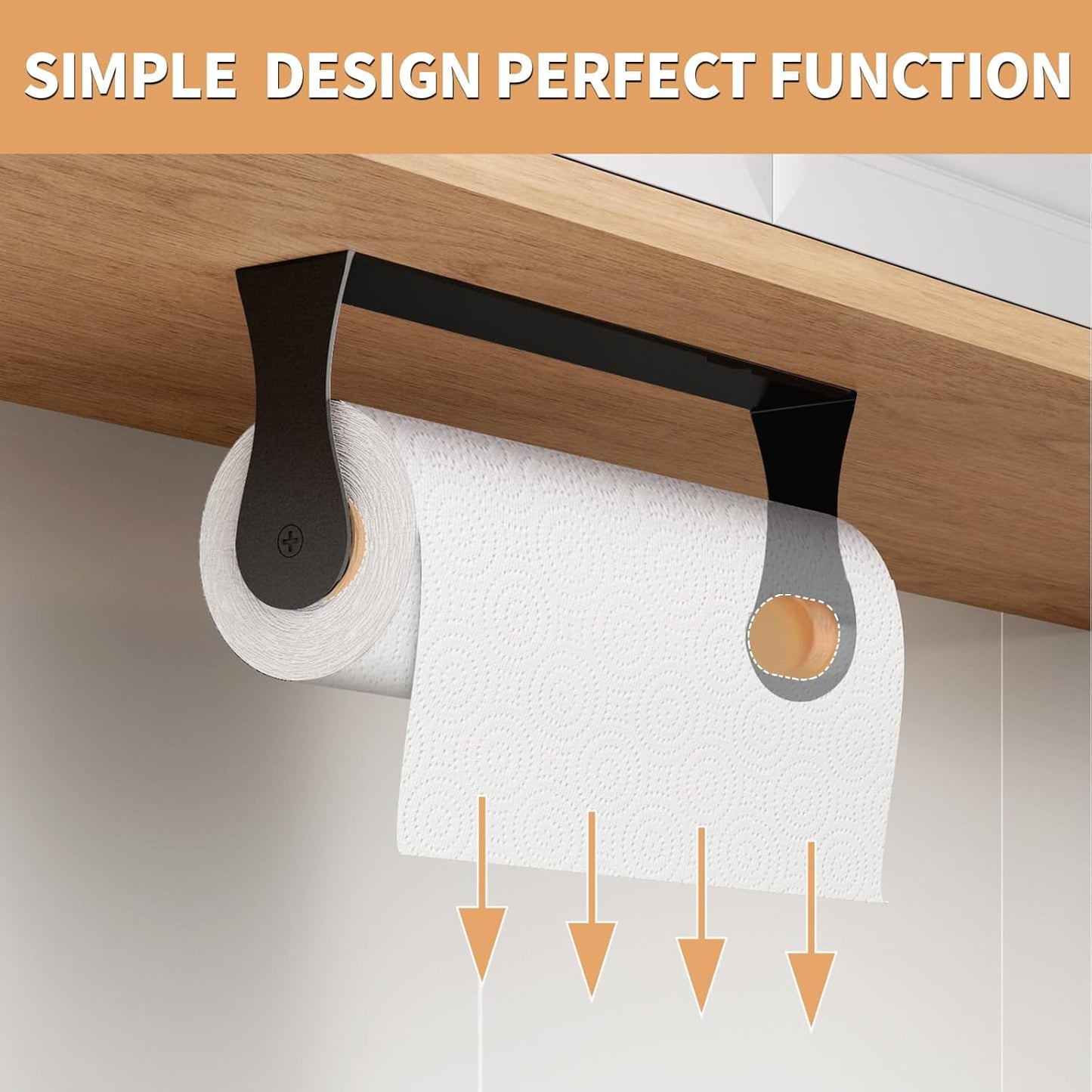 Paper Towel Holder Under Cabinet, Stainless Steel, Wall Mount