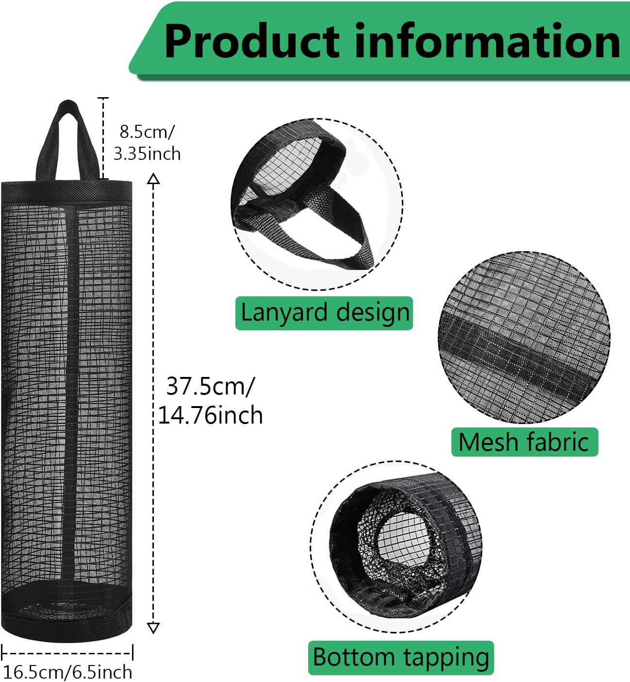2 Pcs Plastic Bag Holder for Grocery Bags