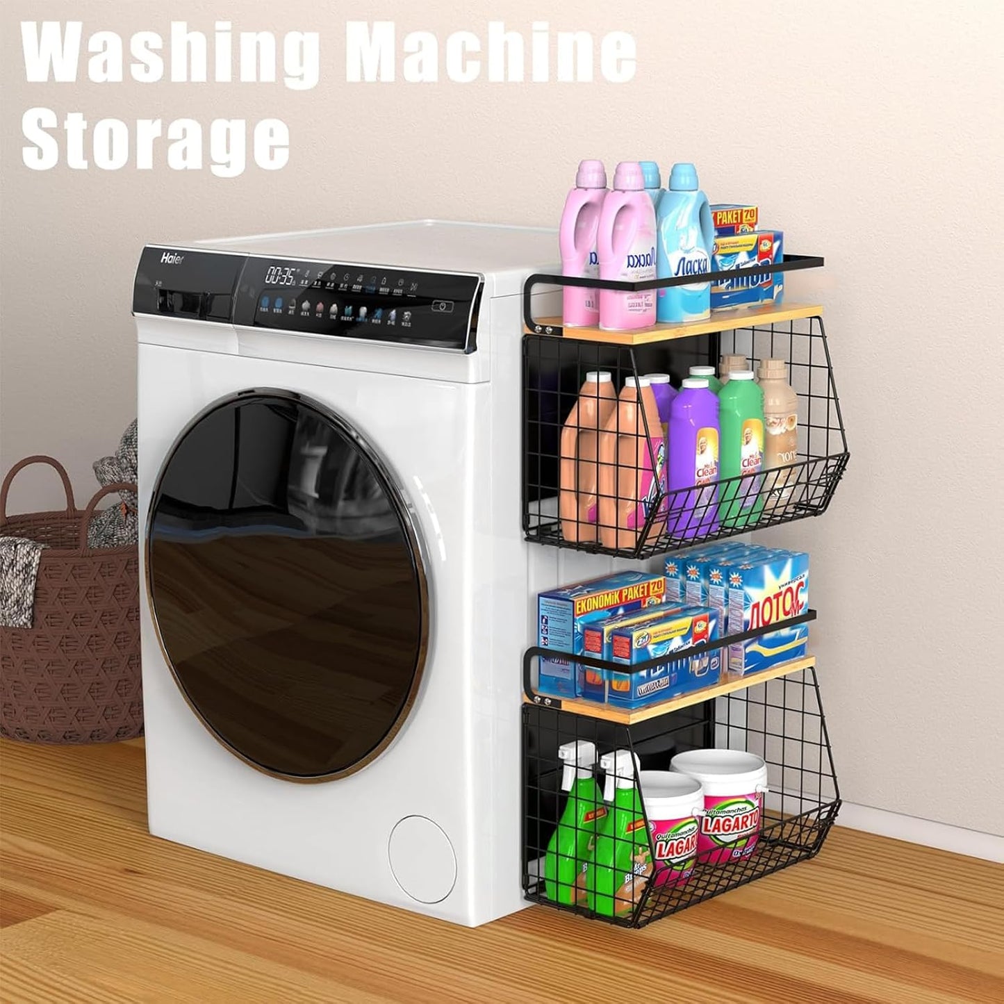 2 Pack Magnetic Spice Storage Rack Organizer for Refrigerator