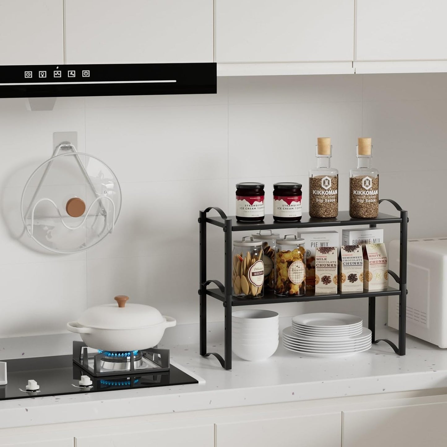 Thickened 2 Pack Expandable Cabinet Organizer Shelves