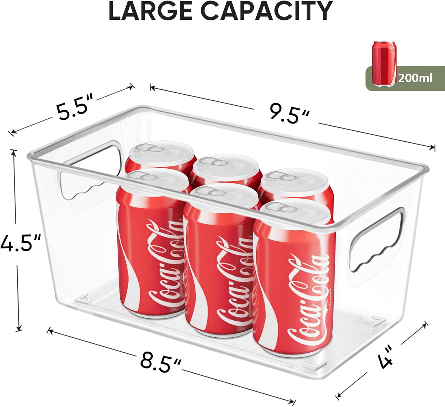 Clear Plastic Storage Bins, Pantry Organization