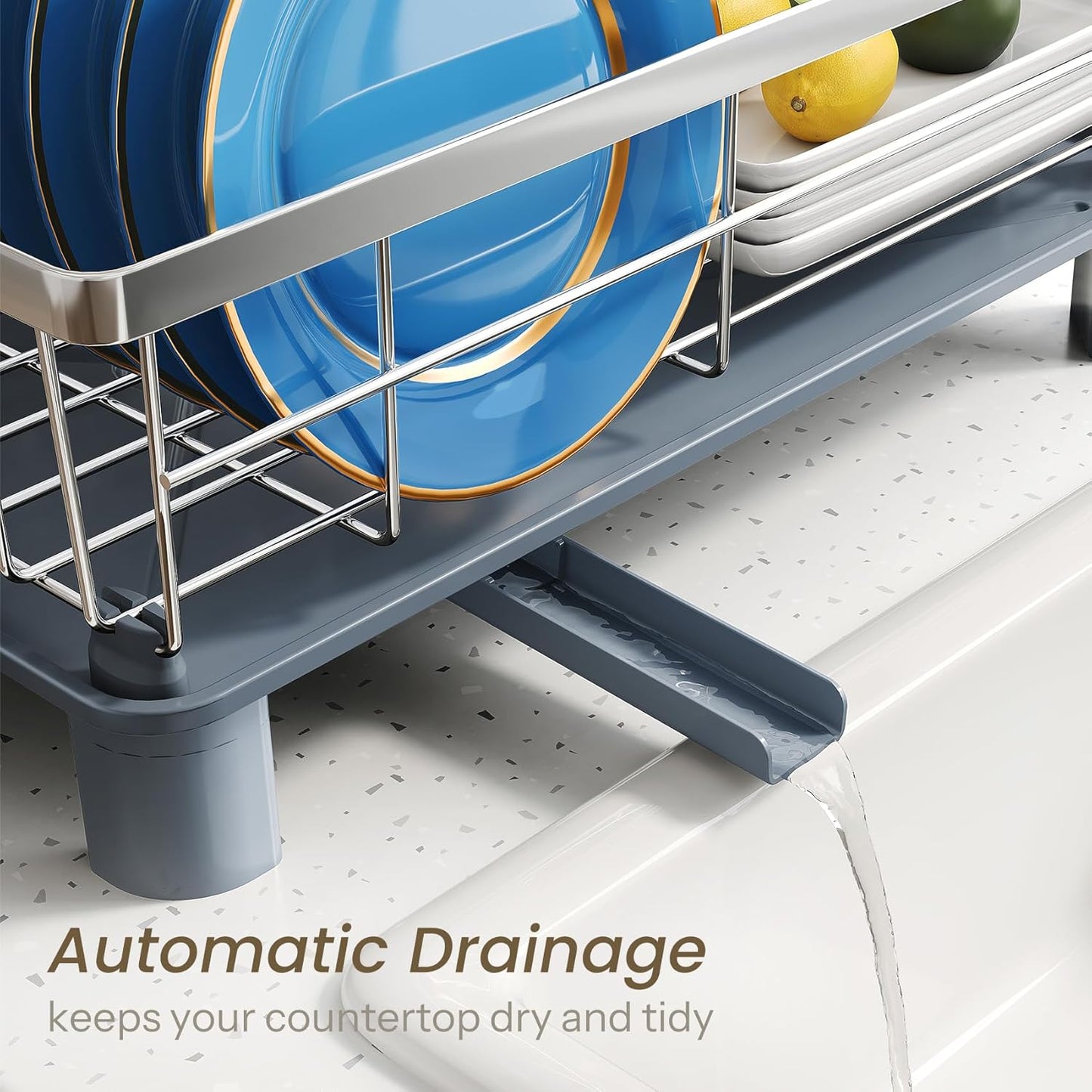 Dish Drying Rack - Small Dish Rack for Kitchen Counter