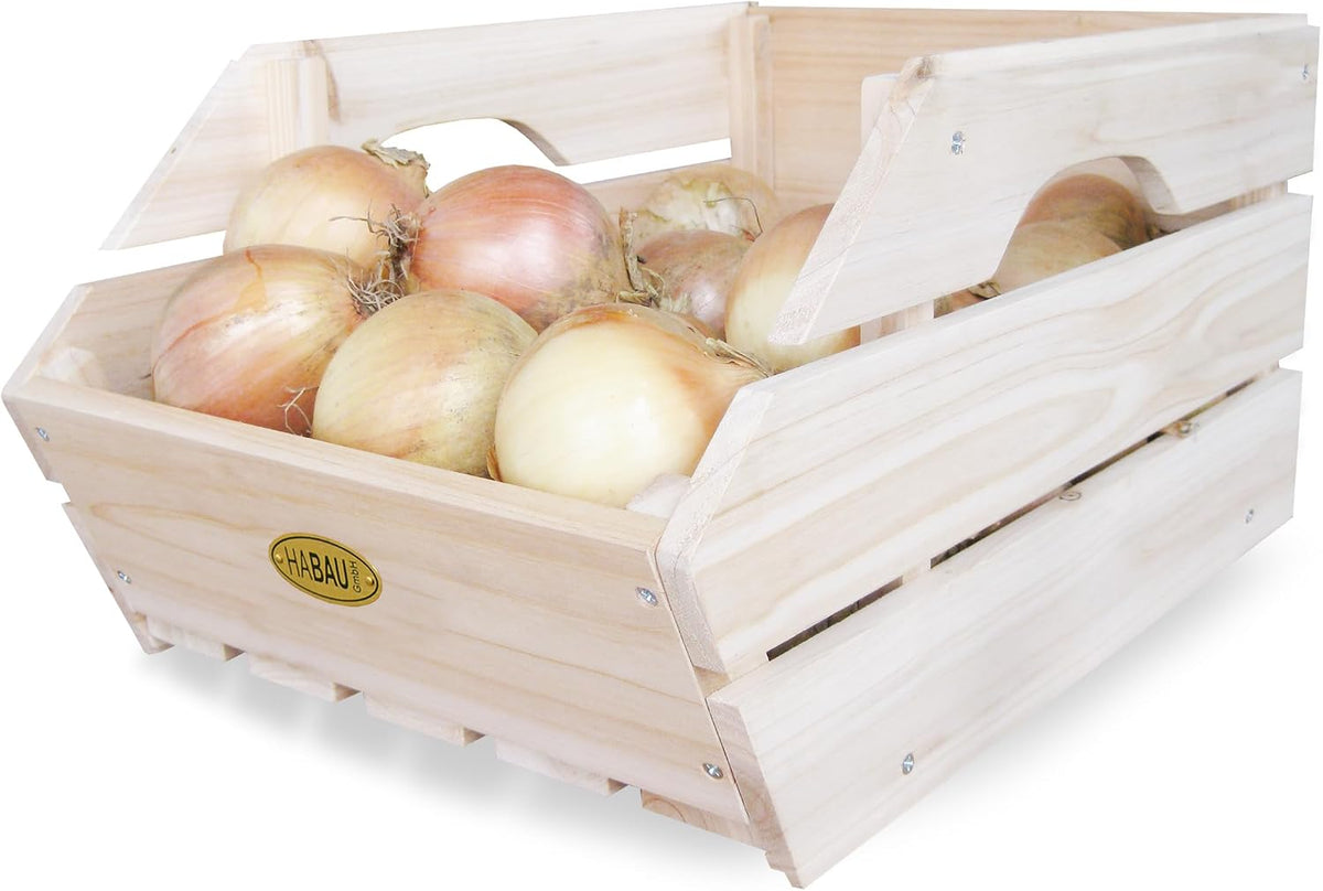 Wood Potato Onion Storage Bins