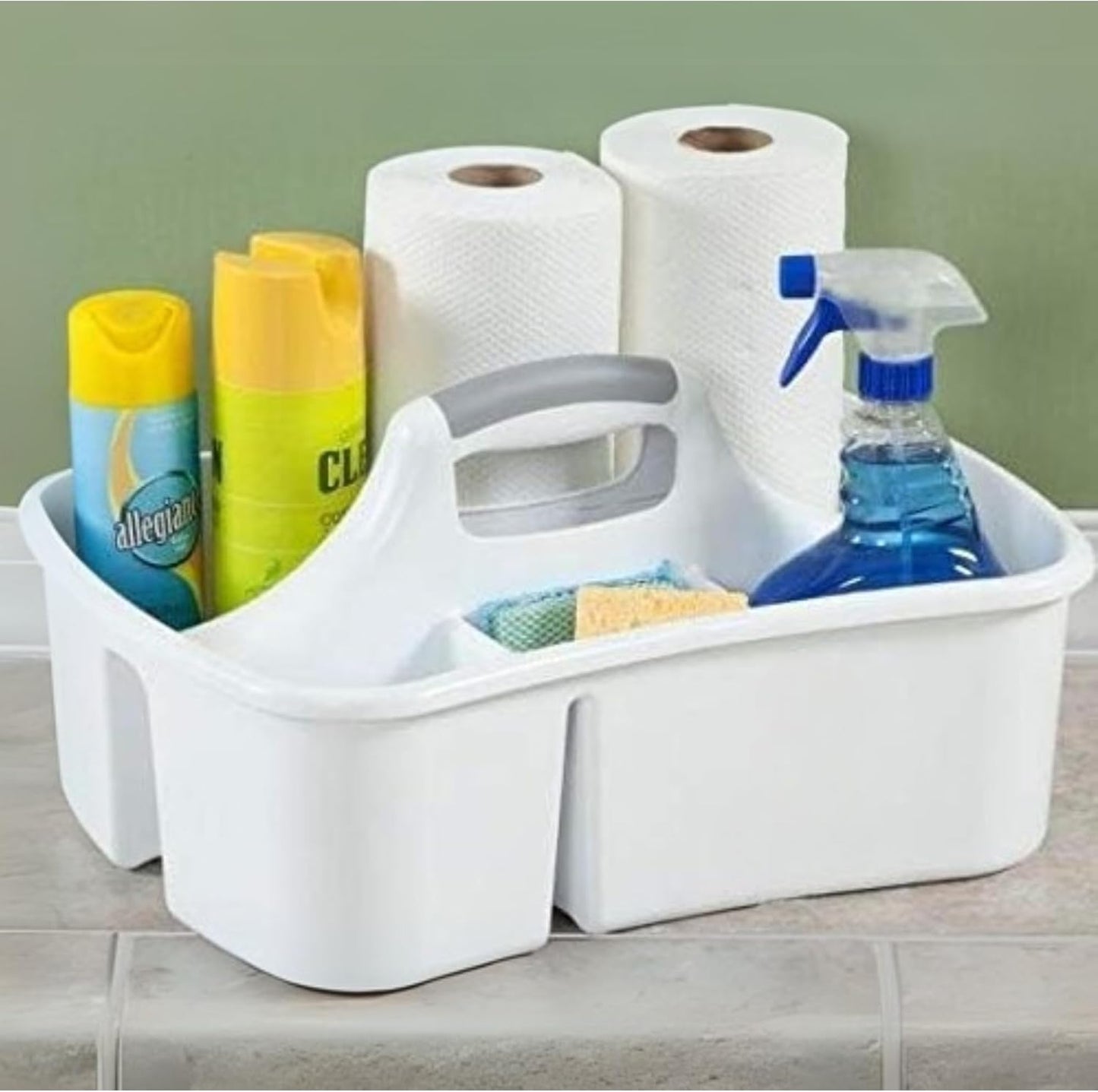 Extra Large 5 Gal Divided Cleaning Caddy Organizer with Handle