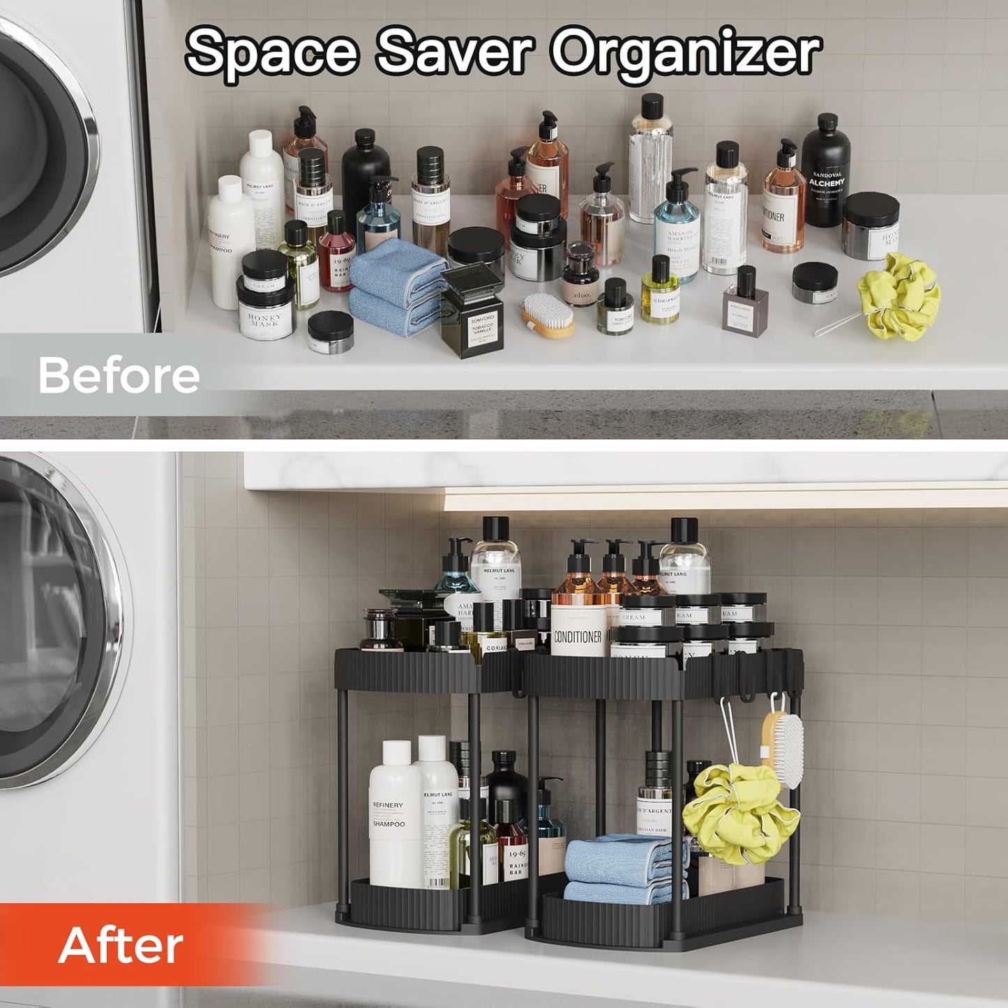 2 Pack Multi-Purpose Pull-Out Storage Organizers